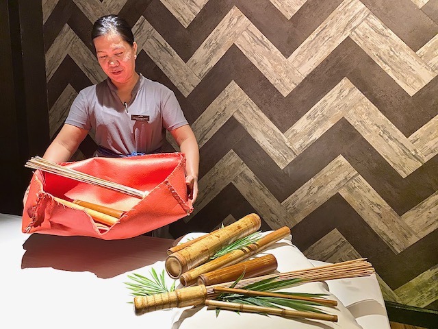 Health benefits of a bamboo massage at the Marina Bay Spa in Manila