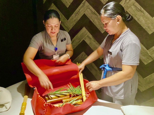 Health benefits of a bamboo massage at the Marina Bay Spa in Manila