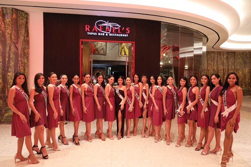 Miss Universe Philippines candidates at Rafael's Tapas Bar and Resto in Newport Mall