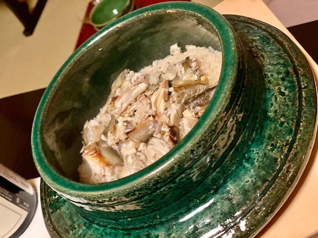 Rice with fish at Asaba Ryokan, one of the best traditional Japanese inns in Japan