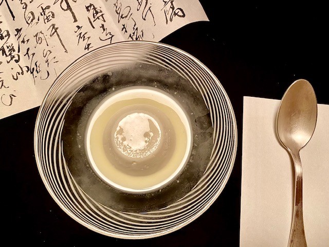 Blanc Mange for dessert at Asaba Ryokan, one of the best traditional Japanese inns in Japan