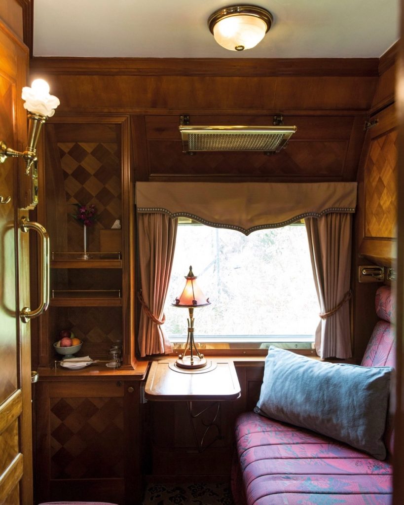 The cabin of the Eastern & Oriental Express of Belmond. 