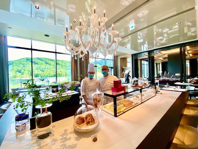 Pierre Herme cakes and ice cream at the Park Hyatt in Hokkaido