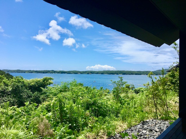 The view of Ise Bay from the Aman Resort in Japan