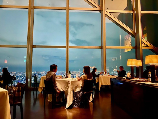 Dining at the New York Grill of the Park Hyatt Tokyo during Covid
