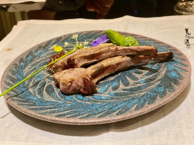 New Zealand Lamb Chops cooked by a private chef in Tokyo