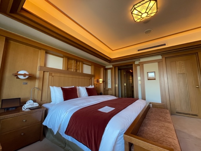 Bedroom of the Frank Lloyd Wright Suite of the Imperial Hotel in Tokyo