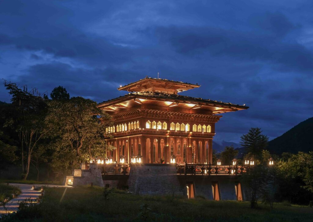The Five Nectars Bar in Punakha Valley is one of the best bars in Bhutan.