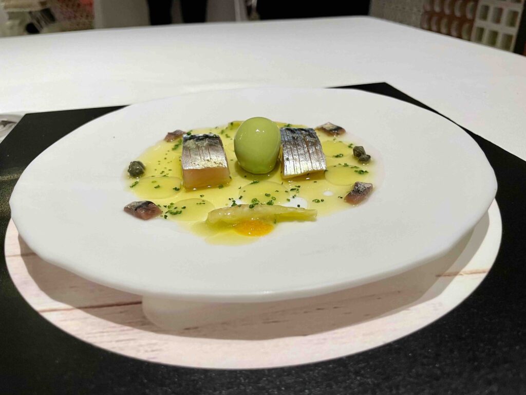 The main courses at Disfrutar, a Michelin three star restaurant in the Eixample District of Barcelona, is both inventive and playful.