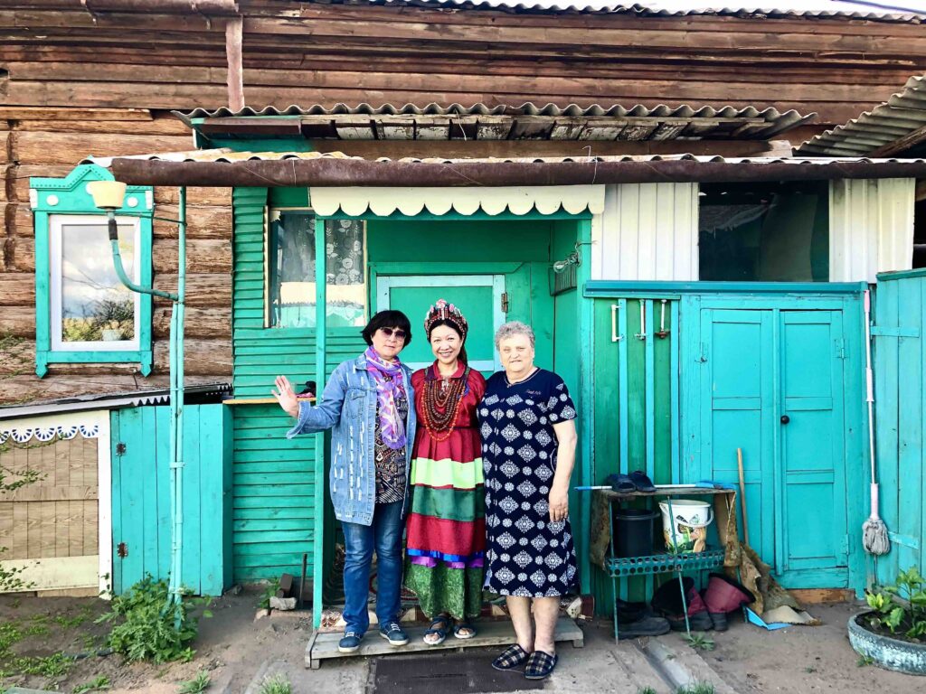 Christine Cunanan, publisher of Travelife Magazine, with the Old Believers of Russia.