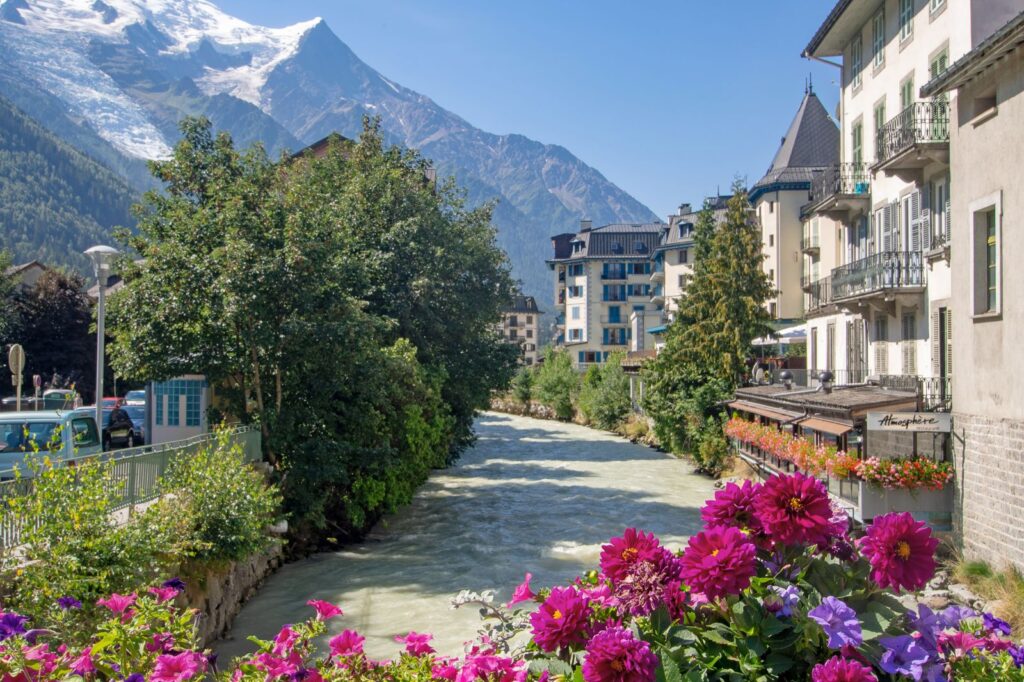 The town of Chamonix in Switzerland offers world-class skiing in Europe.