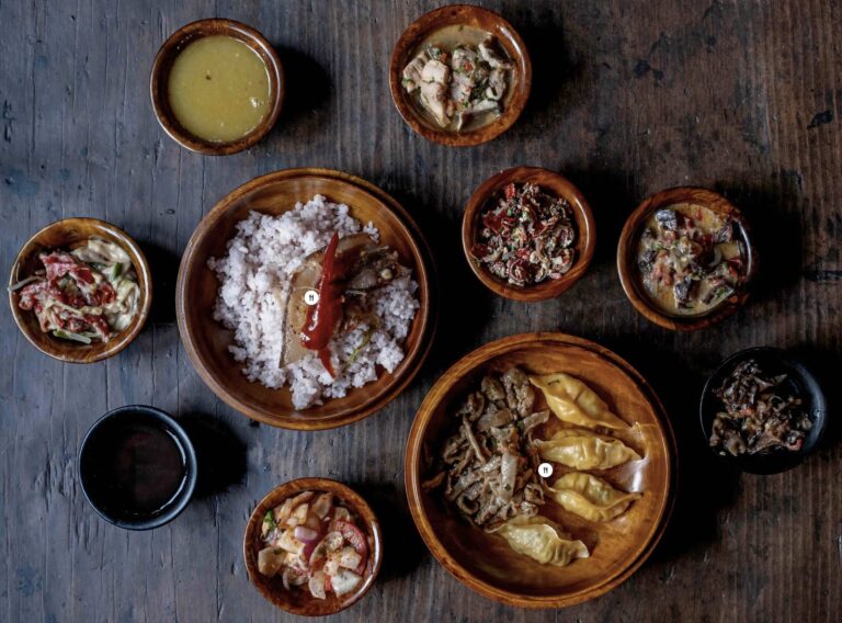 The food in Bhutan is fiery and spicy, created with ingredients directly sourced from the land.