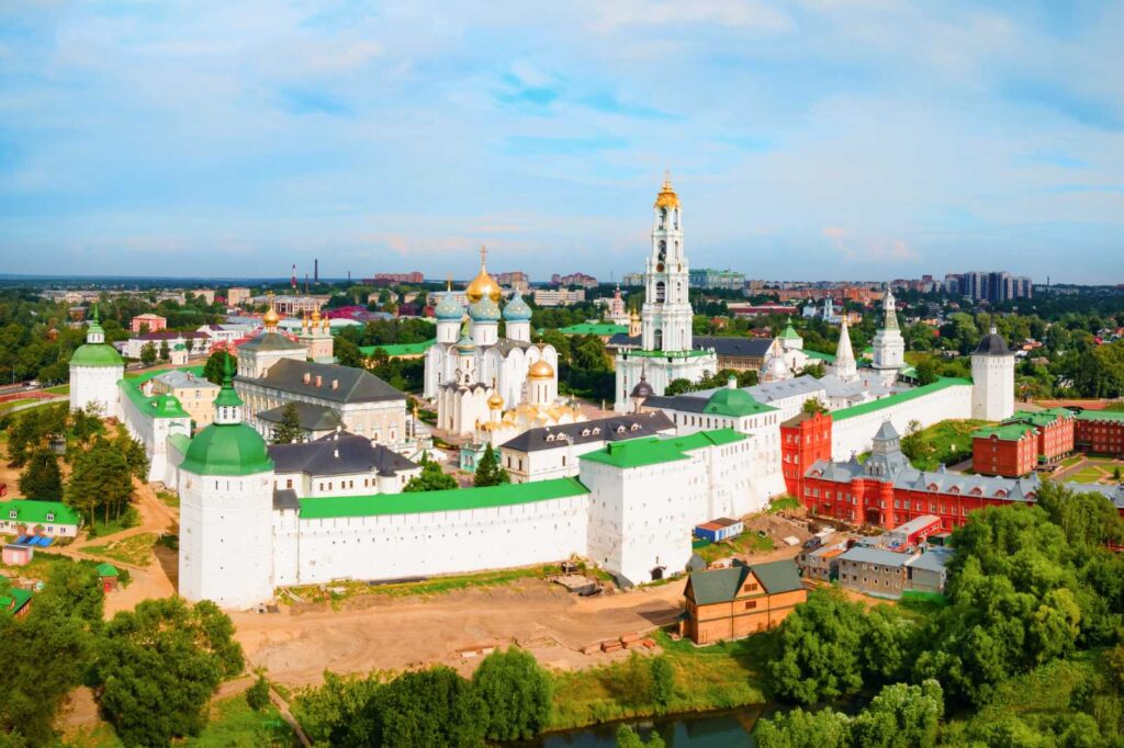 Trinity Lavra of Saint Sergius golden domes Sergiev Posad Russia