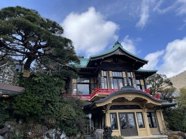 Exterior of Fujiya Hotel Hakone heritage building showcasing its distinctive blend of Japanese and Western architectural styles