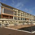 Exterior of THE PASONA natureverse retreat on Awaji Island, Hyogo, Japan, a luxury wellness destination offering personalized Japanese longevity programs.