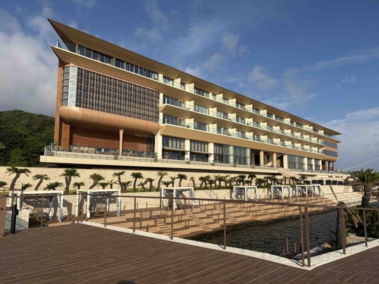 Exterior of THE PASONA natureverse retreat on Awaji Island, Hyogo, Japan, a luxury wellness destination offering personalized Japanese longevity programs.